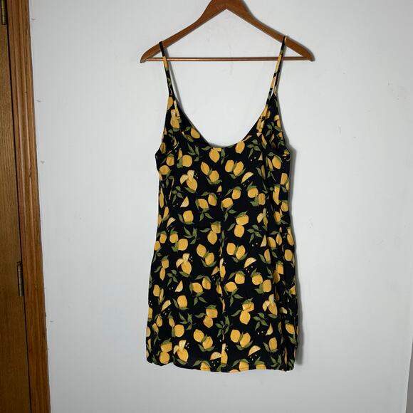 Womens Reformation Marlowe Lemon Print Slip Dress Size M EUC! - Picture 3 of 3